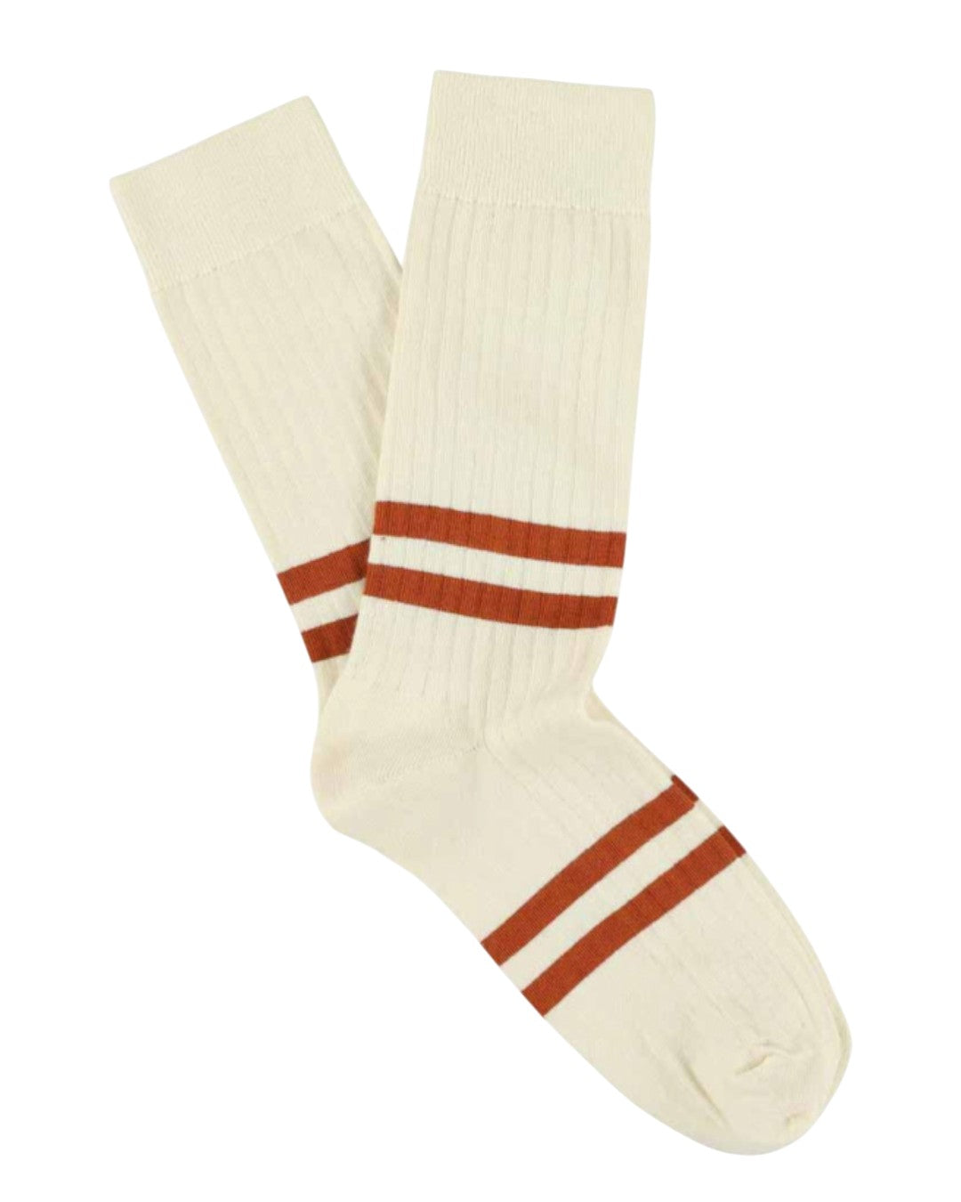 Stripes Socks Ecru/Brick