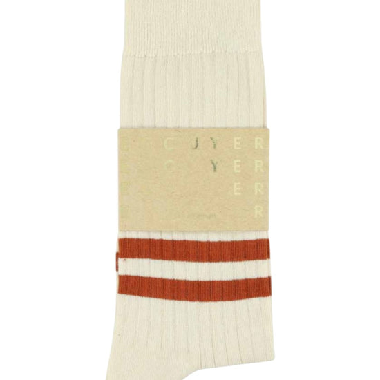Stripes Socks Ecru/Brick