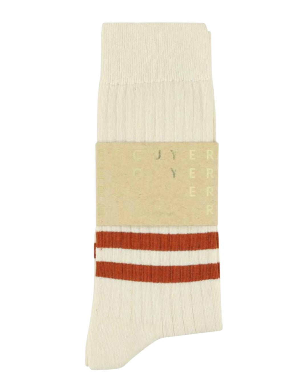 Stripes Socks Ecru/Brick