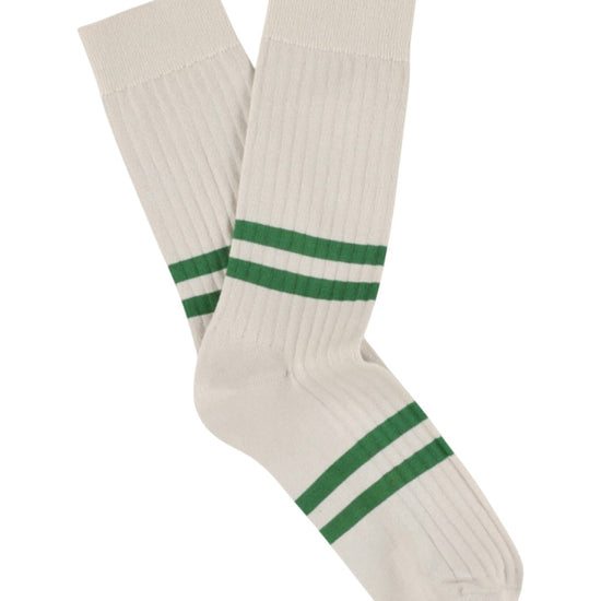 Stripes Ecru/Green Socks