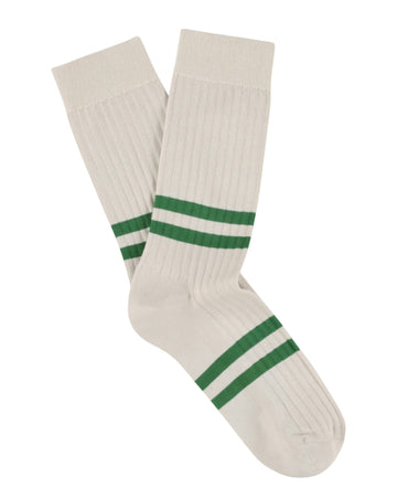 Stripes Ecru/Green Socks