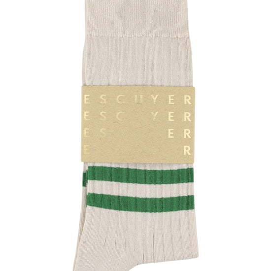Stripes Ecru/Green Socks