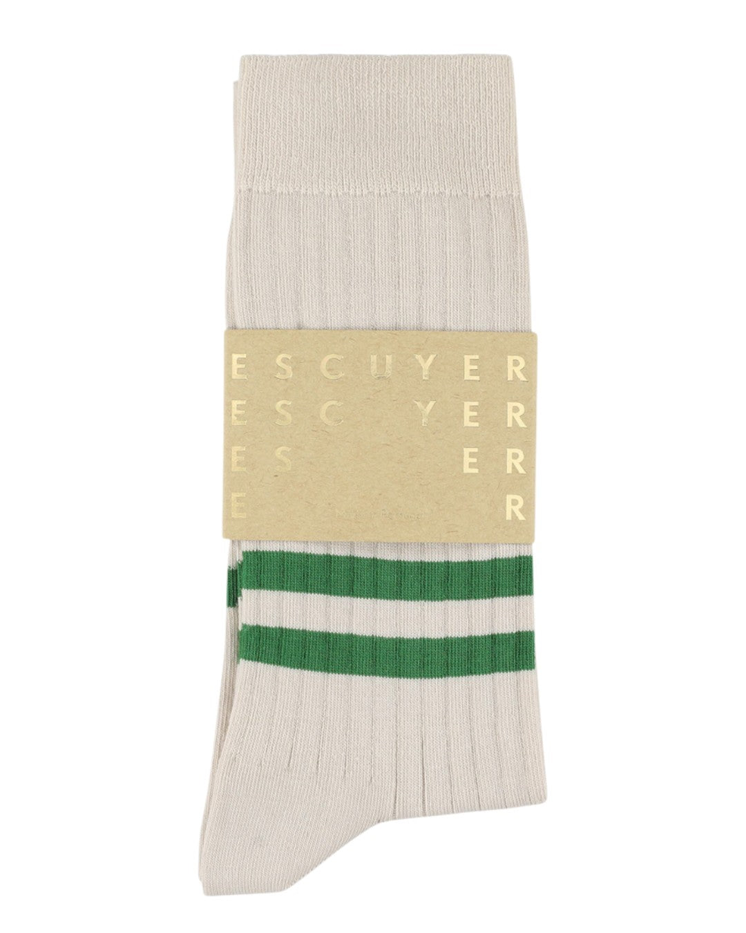 Stripes Ecru/Green Socks