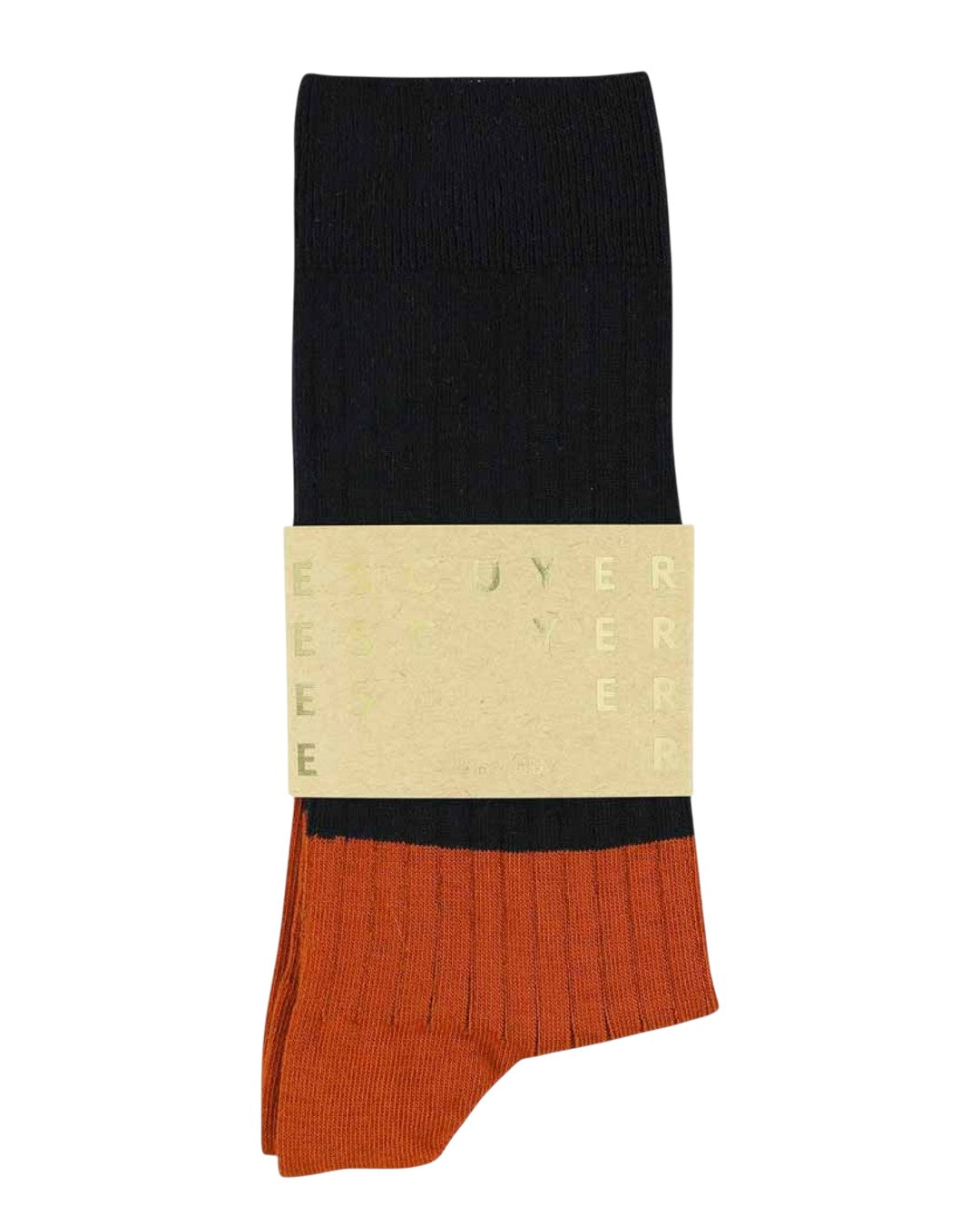 Colour Block Navy/Brick Socks