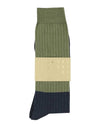 Colour Block Olive/Indigo Socks