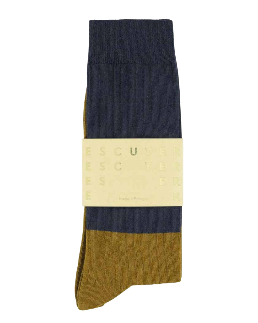 Colour Block Navy/Cumin Socks