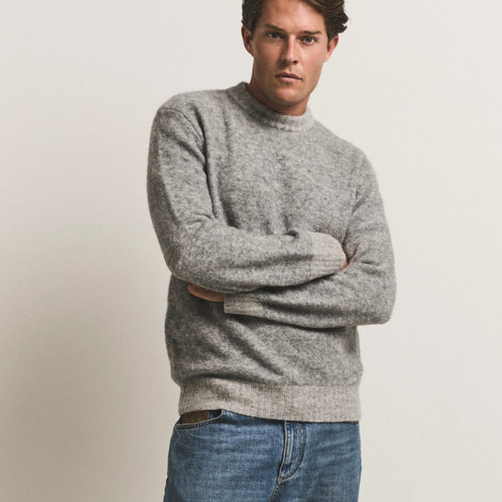 Gstaad Baby Alpaca Sweater Grey