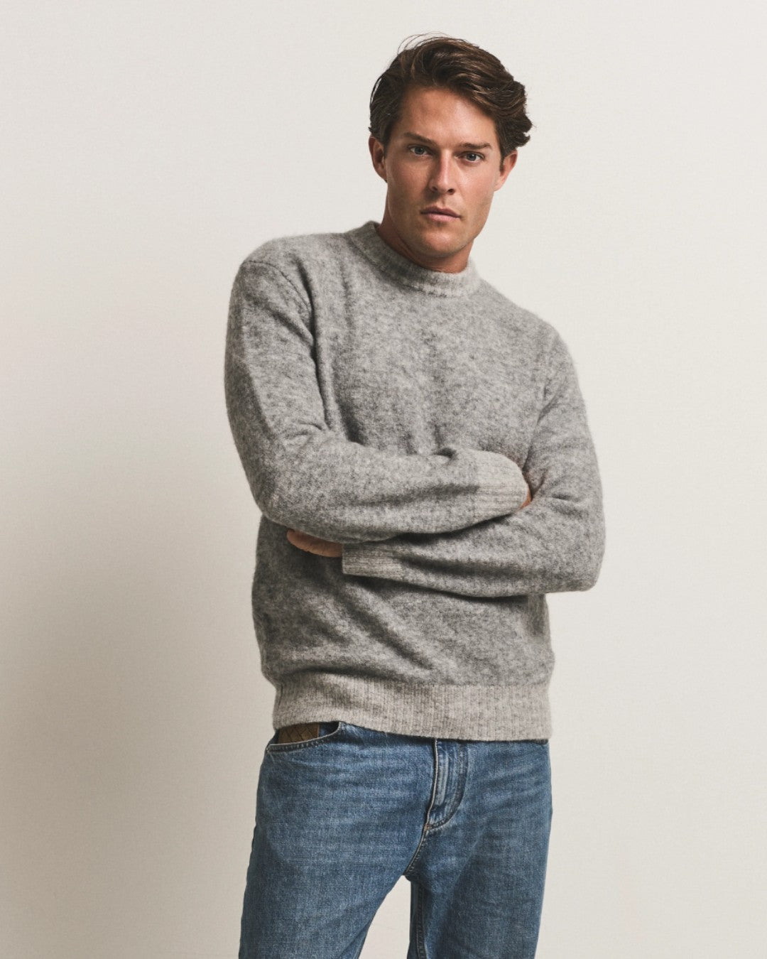 Gstaad Baby Alpaca Sweater Grey