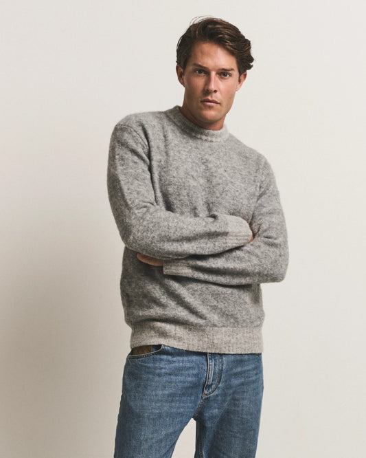 Gstaad Baby Alpaca Sweater Grey