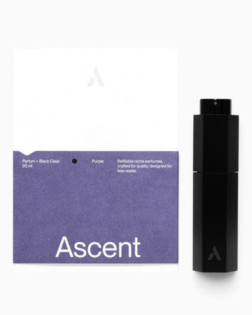 Ascent Refillable Perfume Starter Pack Black Purple