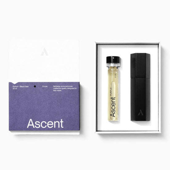 Ascent Refillable Perfume Starter Pack Black Purple
