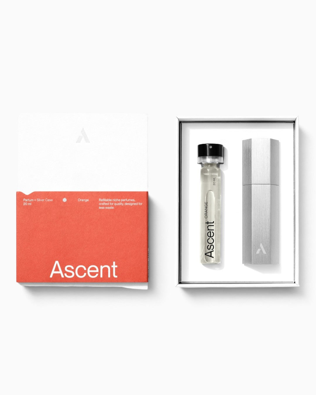 Refillable Perfume Starter Pack Silver / Orange