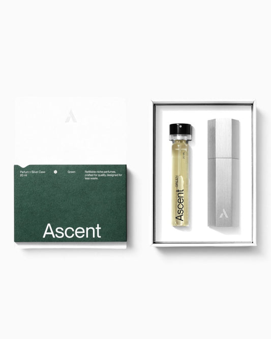 Refillable Perfume Starter Pack Silver / Green