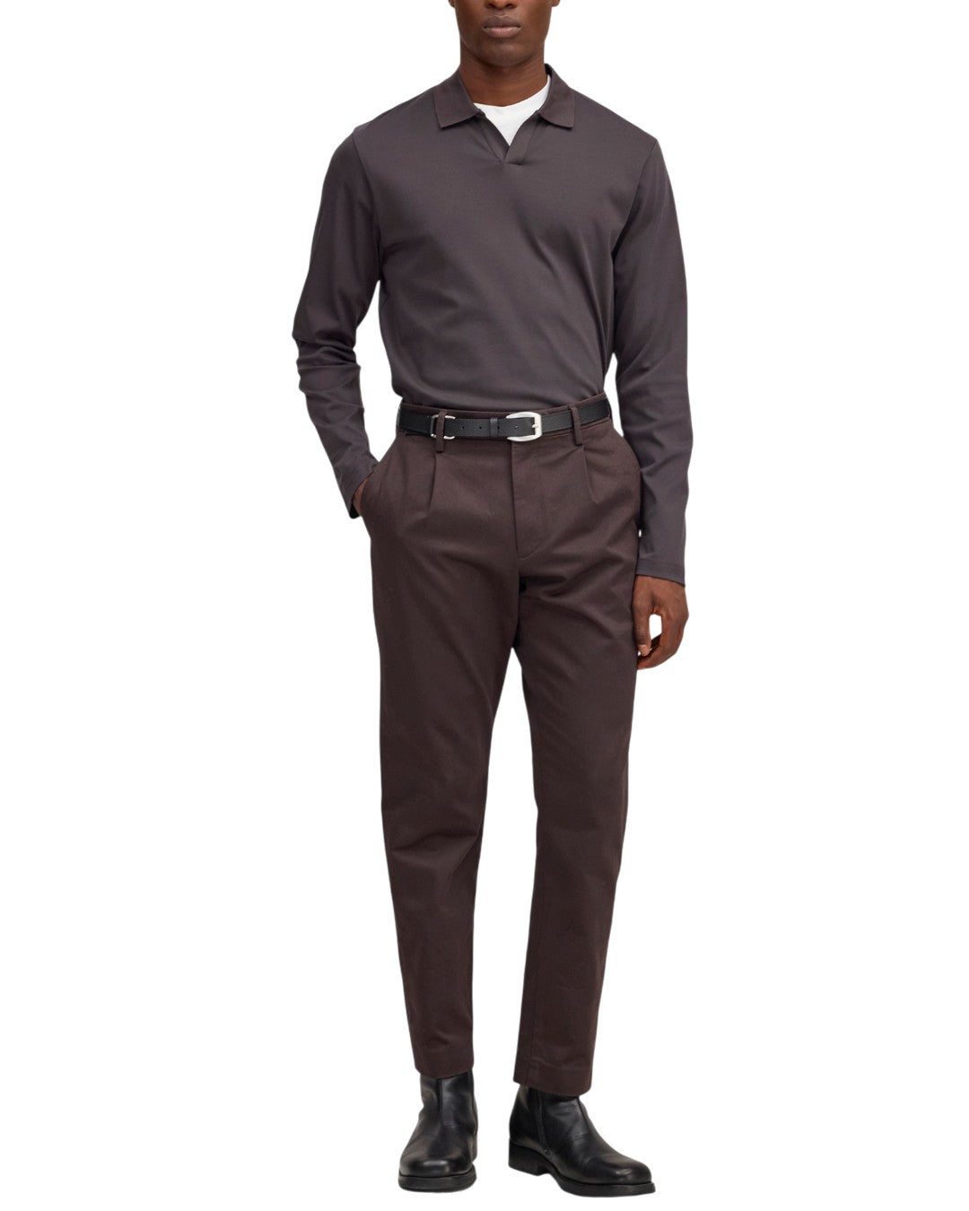 Paul LS Cotton Polo 3525 Deep Truffle