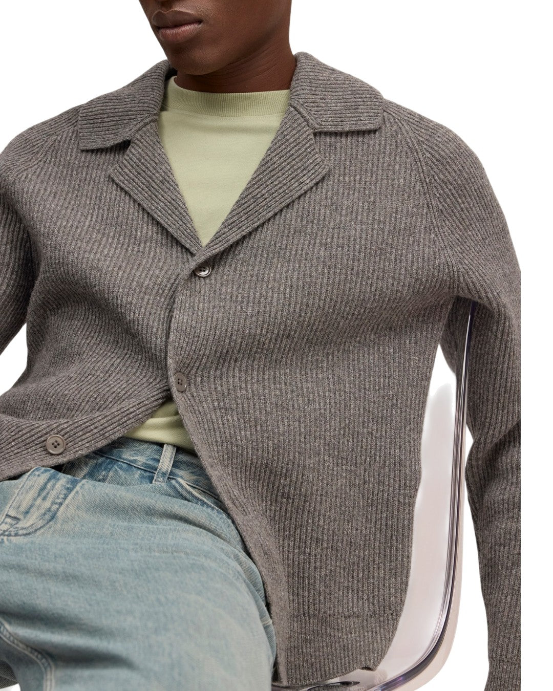 Shane Blazer Wool Cardigan Mable Husk