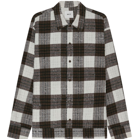 Reed Chinille Check Shirt Brown
