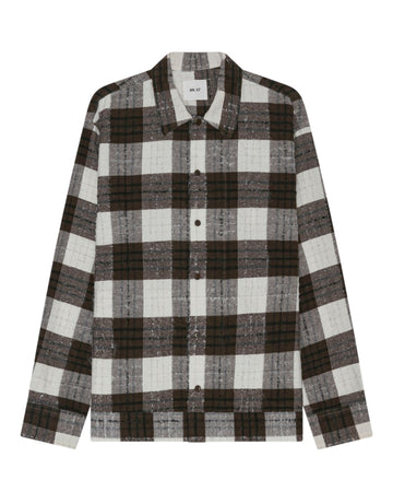 Reed Chinille Check Shirt Brown