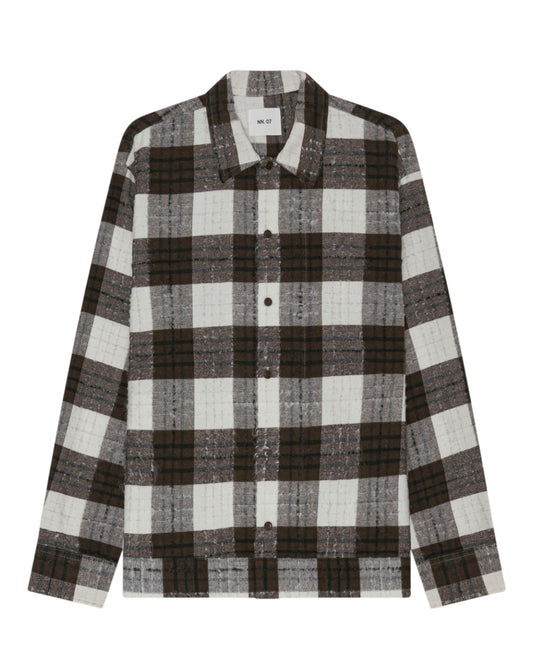 Reed Chinille Check Shirt Brown