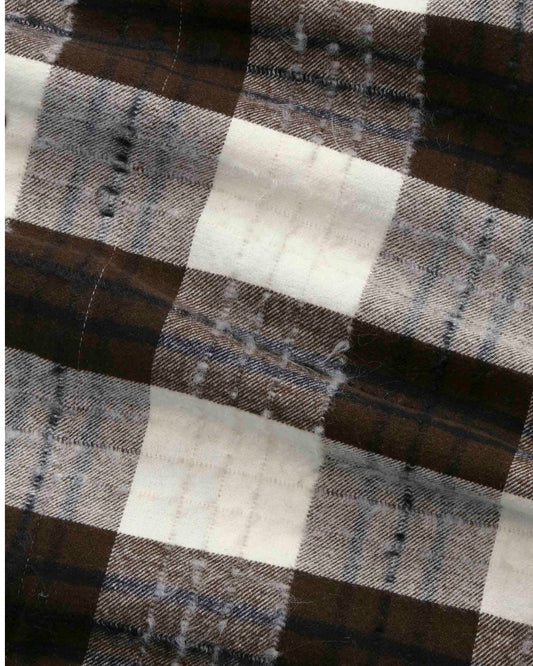 Reed Chinille Check Shirt Brown
