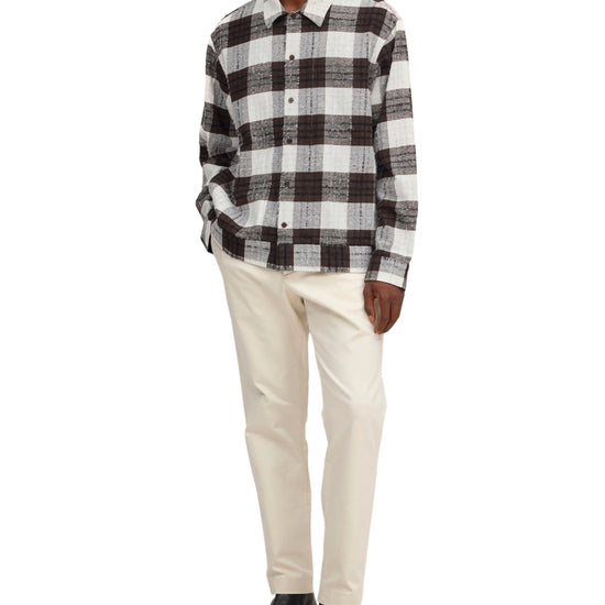 Reed Chinille Check Shirt Brown