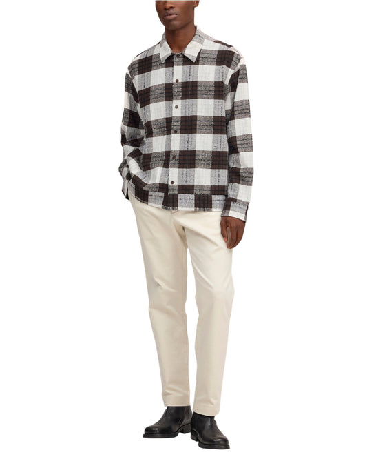Reed Chinille Check Shirt Brown