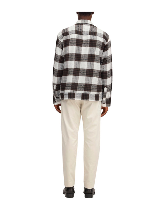 Reed Chinille Check Shirt Brown