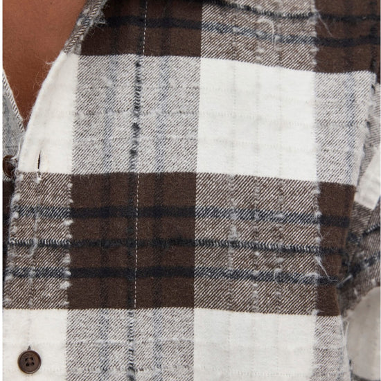 Reed Chinille Check Shirt Brown
