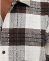 Reed Chinille Check Shirt Brown