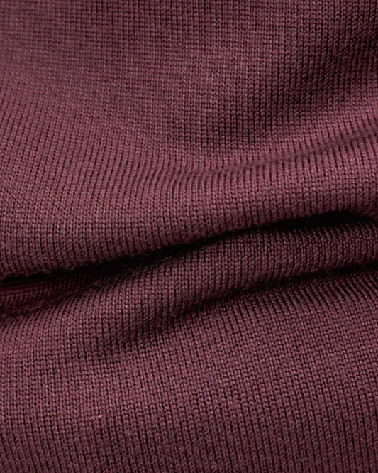 Joey Merino Wool Roll Neck Pullover Red