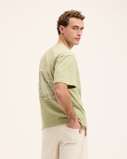 Law of the Sea TCult Backprint Tee Cotton Forest Green