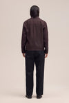 NN.07 Alban 1808 linnen overshirt Deep Truffle