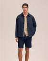 NN.07 Blaze 10038 Seersucker Overshirt Navy