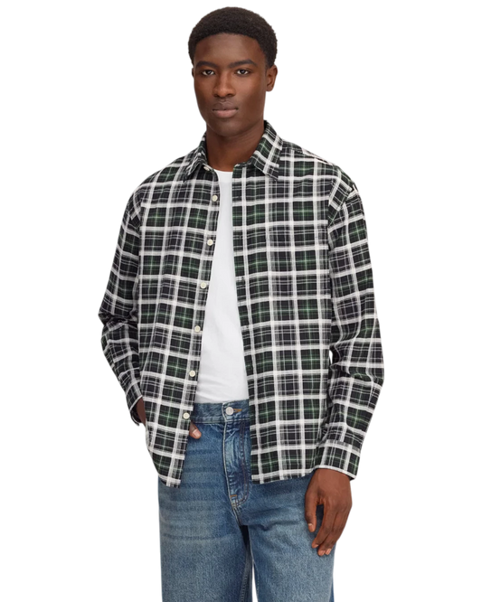 NN.07 Deon 50037 Organic Cotton Shirt Fern Check