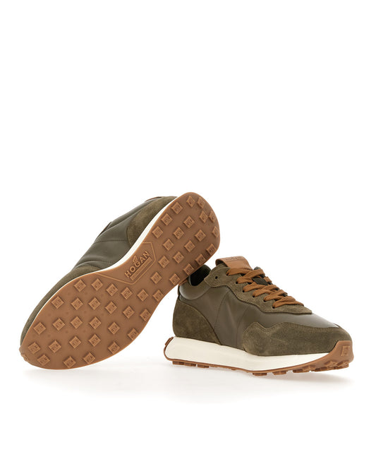 Brown Beige H601 Allacciato H Patch Sneaker