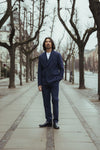 Mos Mosh Lui Dynamic Luxe Double Breasted Blazer Navy