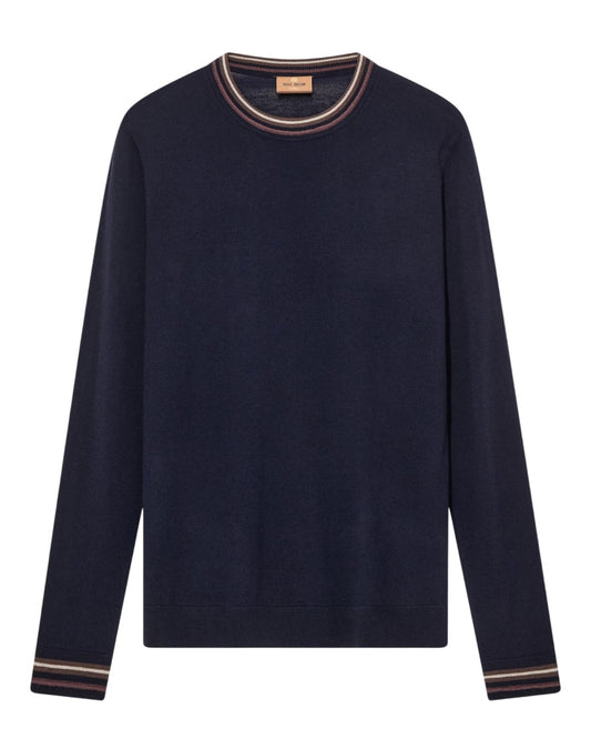 MMGAdam Contrast Crewneck Pullover Navy