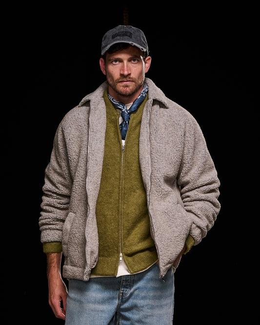 Beige Melange Teddy Sweater