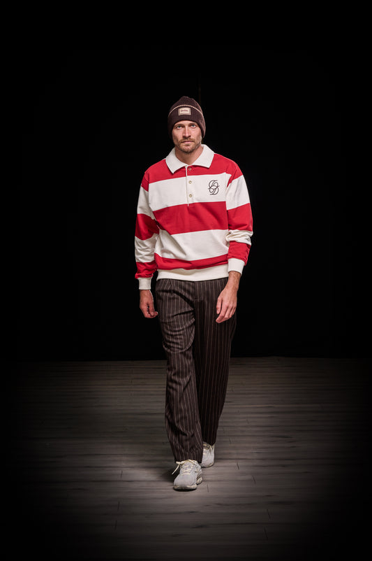 Dark Brown Pin Stripe Trousers