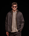 Brown Stripe Freddy Wool Blend Overshirt
