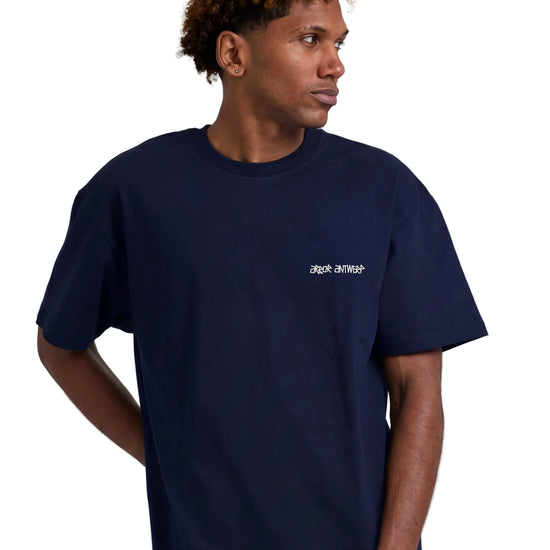 front Arbor Antwerp Faded Flower T-Shirt Blue