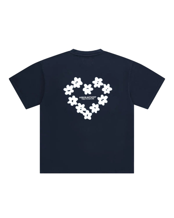 Faded Flower T-shirt Blue from antwerp arbor