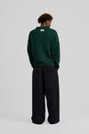 Heart Zip Cotton Knit Green