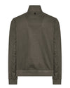 Green Brown Soil Alcamo Button Closure Bomber Jacket