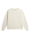 Boxi sweatshirt cotton fleece logo patch Heritage White