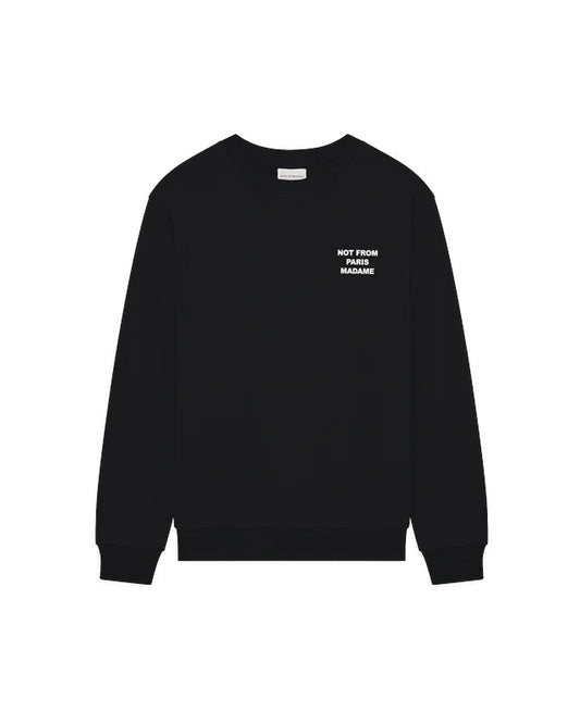 Bold Slogan Sweatshirt Black