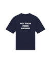 Navy Slogan Cotton Relaxed Fit-Shirt