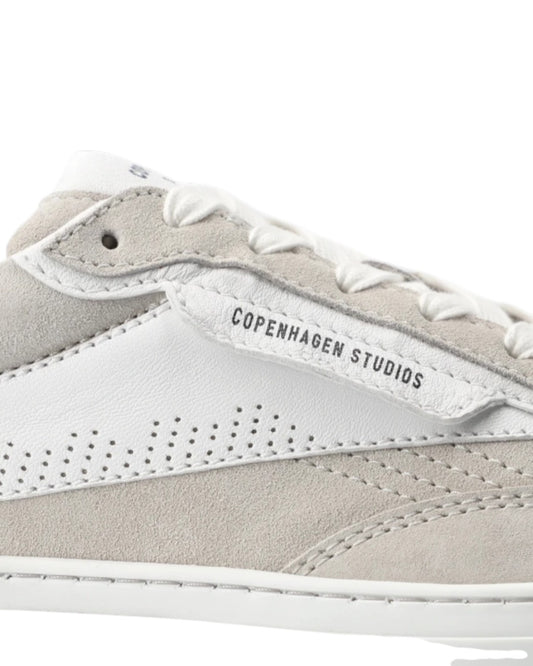 Copenhagen Studios CPH90 Leather Mix Sneaker – Light Grey White