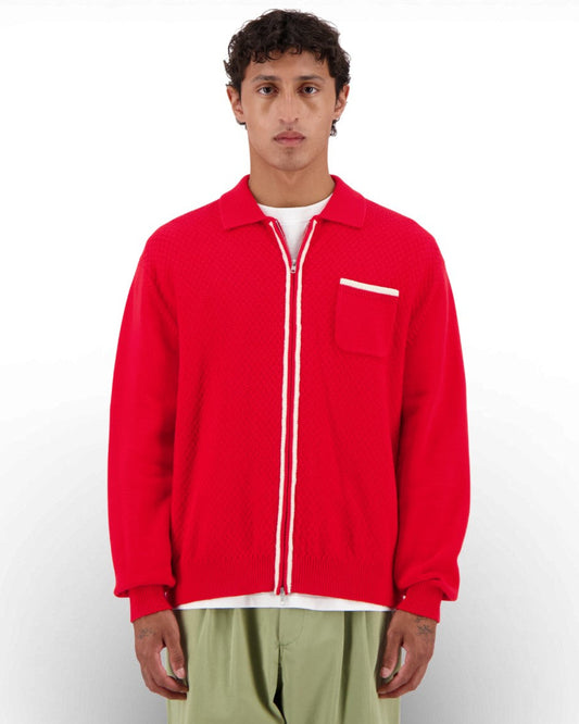 Red Plume Full Zip Pullover