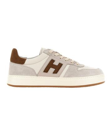 Hogan H668 Allaciato Banda Sneaker Beige Brown Checkpoint Mol 
