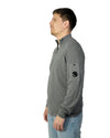 C.P. Company Cotton Crepe Half Zip Sweater – Gunmetal